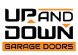 up and down garage door logo